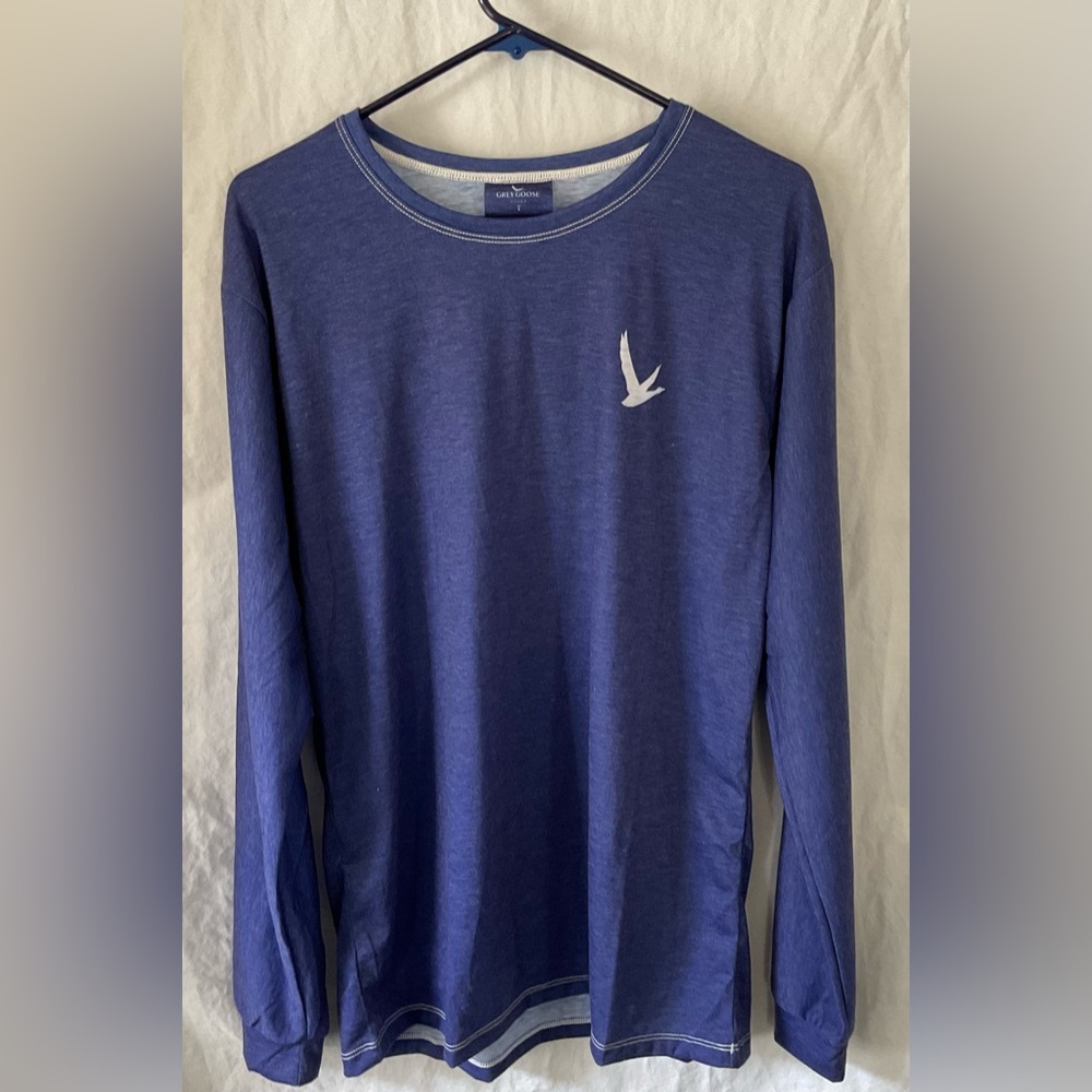 Grey Goose vodka Blue Long Sleeve Tee large men’s